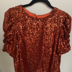 Glittery Orange Anthro top